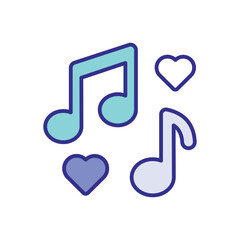 Love Music Icon Vector Stock Illustration