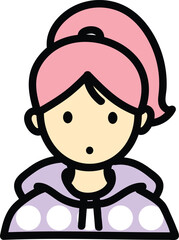 Avatar icon people drawing cartoon black line portraits