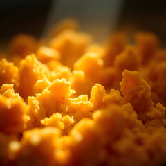 Crispy Fried Chicken Crumbs Floating in Air