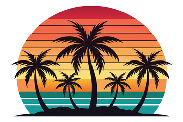 Obraz premium palm trees on the beach