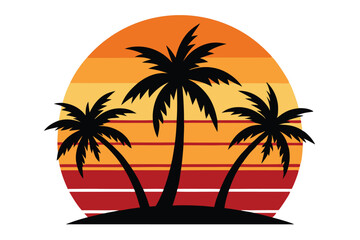 Obraz premium palm trees on the beach