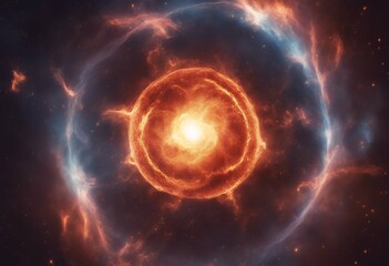 Obraz premium glowing particles field energy plasma space high fiery tech big power glow electric explosion danger electromagnetic datum background fractal voltage red fire bolt light poison technology
