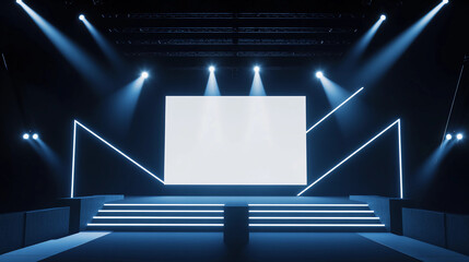 Premium digital ad strategies event with sleek light