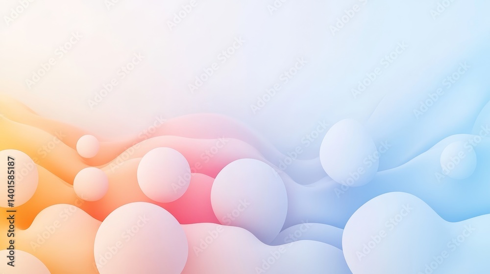 Poster vibrant abstract background with colorful gradient patterns and soft curves creating a visually enga