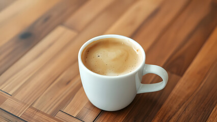 Obraz premium Fresh hot cappuccino in a white coffee cup, isolated drink