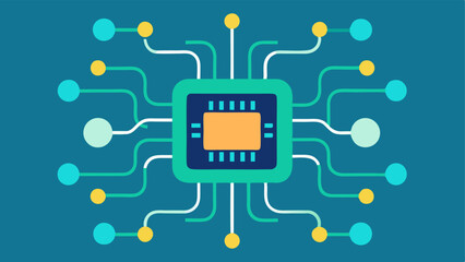 Computer Processing A computer processor surrounded by flowing lines of data points and symbols illustrating the rapid analysis and computation of big datasets.