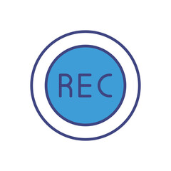 Record Icon Vector Stock Illustration