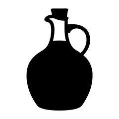 apple cider black silhouette icon - of a soft drinks apple cider, simple vector art