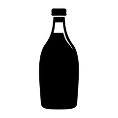 apple cider black silhouette icon - of a soft drinks apple cider simple vector art