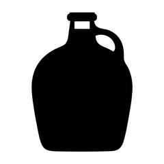 apple cider black silhouette icon - of a soft drinks apple cider simple vector art