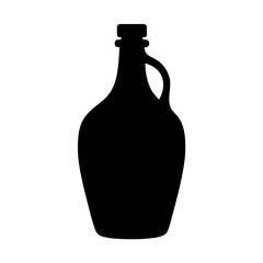 apple cider black silhouette icon - of a soft drinks apple cider simple vector art