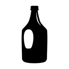 apple cider black silhouette icon - of a soft drinks apple cider simple vector art