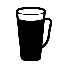 chai latte black silhouette icon - of a soft drinks chai latte simple vector art