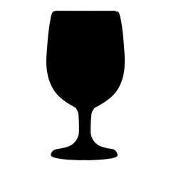 champagne flute black silhouette icon - of a soft drinks champagne flute simple vector art