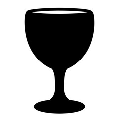 champagne flute black silhouette icon - of a soft drinks champagne flute simple vector art