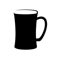 cider mug black silhouette icon - of a soft drinks cider mug, simple vector art