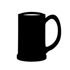 cider mug black silhouette icon - of a soft drinks cider mug simple vector art
