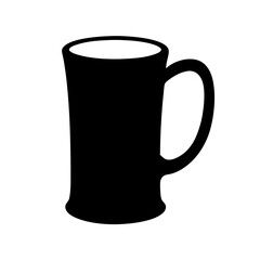 cider mug black silhouette icon - of a soft drinks cider mug simple vector art