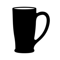 cider mug black silhouette icon - of a soft drinks cider mug simple vector art
