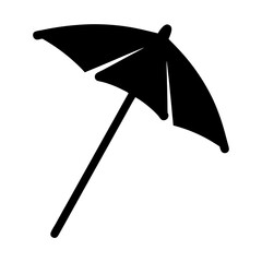 cocktail umbrella black silhouette icon - of a soft drinks cocktail umbrella simple vector art