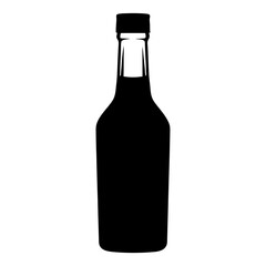 cold brew bottle black silhouette icon - of a soft drinks cold brew bottle simple vector art