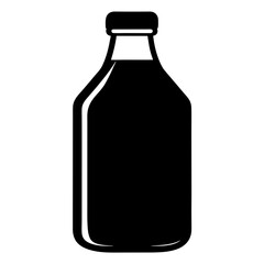 cold brew bottle black silhouette icon - of a soft drinks cold brew bottle simple vector art