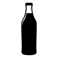 cold brew bottle black silhouette icon - of a soft drinks cold brew bottle simple vector art
