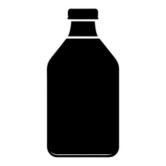 cold brew bottle black silhouette icon - of a soft drinks cold brew bottle simple vector art