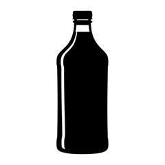 cold brew bottle black silhouette icon - of a soft drinks cold brew bottle simple vector art