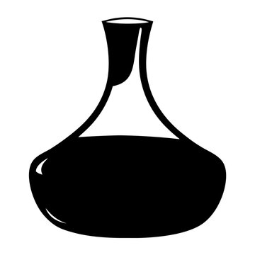 black wine decanter silhouette clip art preview