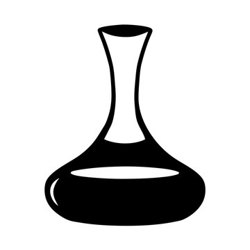 black wine decanter silhouette clip art preview