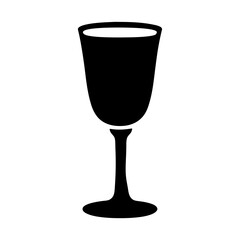 eggnog glass black silhouette icon - of a  eggnog glass simple vector art