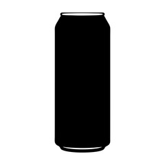energy drink can black silhouette icon - of a  energy drink can simple vector art