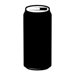 energy drink can black silhouette icon - of a  energy drink can simple vector art