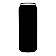 energy drink can black silhouette icon - of a  energy drink can simple vector art