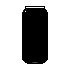 energy drink can black silhouette icon - of a  energy drink can simple vector art