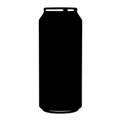 energy drink can black silhouette icon - of a  energy drink can simple vector art