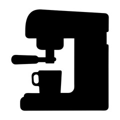 espresso machine black silhouette icon - of a soft drinks espresso machine simple vector art
