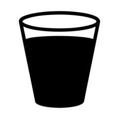 espresso shot black silhouette icon - of a soft drinks espresso shot, simple vector art