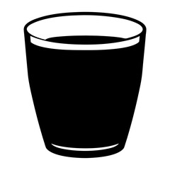 espresso shot black silhouette icon - of a soft drinks espresso shot simple vector art