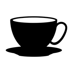 herbal tea black silhouette icon - of a soft drinks herbal tea, simple vector art