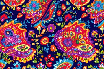 Colorful Paisley Patterned Fabrics for Crafting and Home Decor Projects