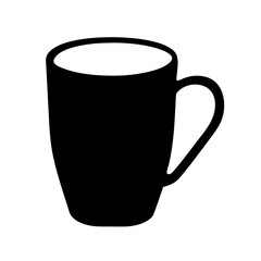 hot chocolate mug black silhouette icon - of a soft drinks hot chocolate mug simple vector art