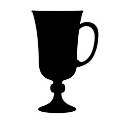 irish coffee black silhouette icon - of a soft drinks irish coffee simple vector art