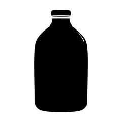 kombucha bottle black silhouette icon - of a soft drinks kombucha bottle simple vector art
