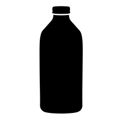 kombucha bottle black silhouette icon - of a soft drinks kombucha bottle simple vector art