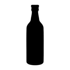 kombucha bottle black silhouette icon - of a soft drinks kombucha bottle simple vector art