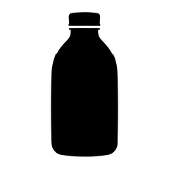 kombucha bottle black silhouette icon - of a soft drinks kombucha bottle simple vector art