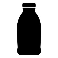 kombucha bottle black silhouette icon - of a soft drinks kombucha bottle simple vector art