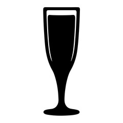 peach bellini black silhouette icon - of a  peach bellini simple vector art